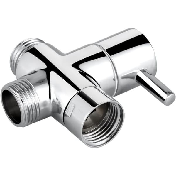 3-veis ventil G1/2 Massiv messing dusjfordeleradapter Universell montering Polert krom reservedel for dusjsystem