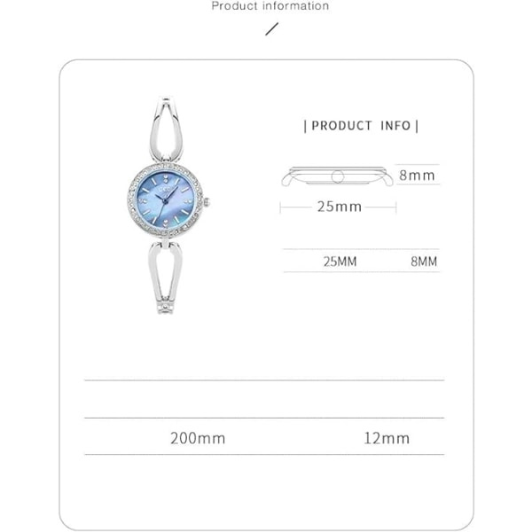 IC Dammode Quartz Armbåndsur Elegant ur til kvinder Vandafvisende rustfrit stålrem Luksusur