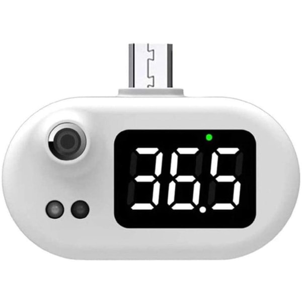 IC Bärbar USB Handy-termometer Infrarød termometer med LED-digital skjerm og høytemperaturpåminnelse-Android