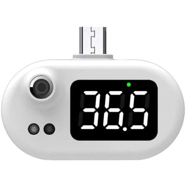 IC Kannettava USB-puhelinlämpömittari Infrapunalämpömittari LED-digitaalinäytöllä ja korkean lämpötilan muistutuksella - Android