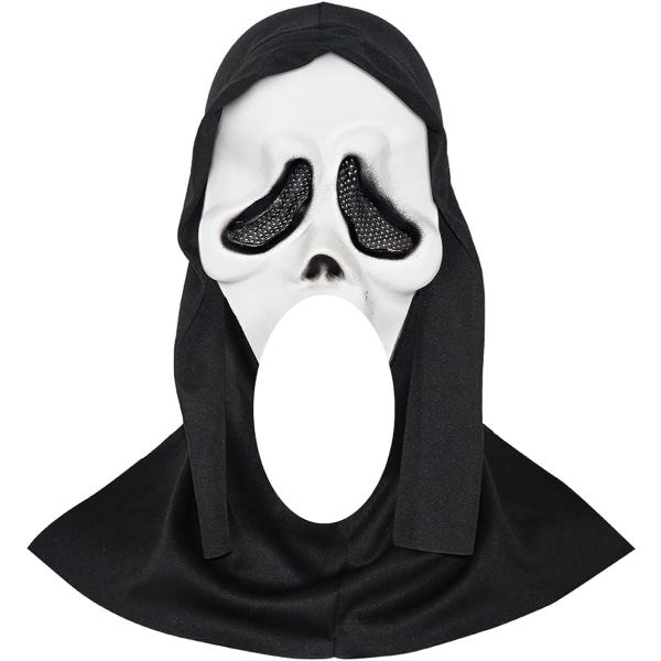 keland Scary Ghostface Mask Scream Mask Creepy Halloween Cosplay Prop
