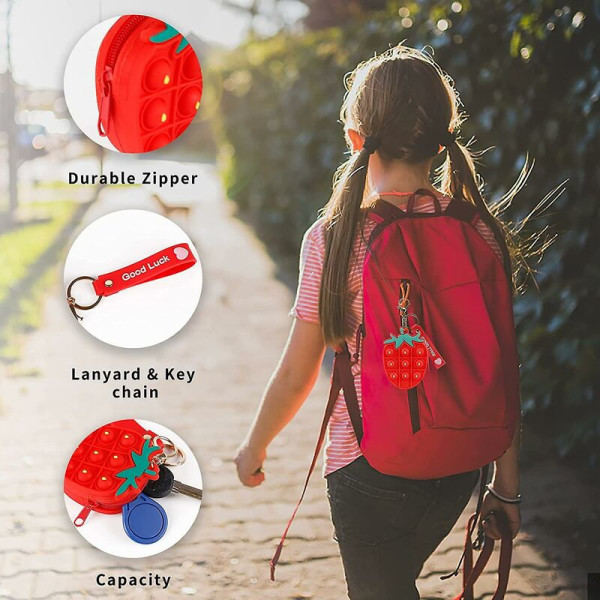 Uusi söpö piirretty mansikka-kolikkopussi Strawberry Messenger Bag IC