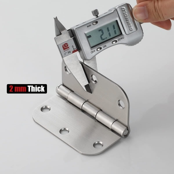 IC Dörrgångjärn Satinnickel, 3 1/2\" Dörrgångjärn Rundade 3,5 tum x 3,5 tum 5/8\" Radie Hörn Innerdörrbeslag Borstad Nickel, 3-pack
