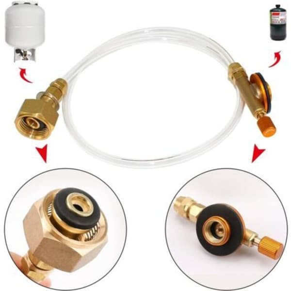 Gaspatronadapter til udendørs gasblus camping og RV LPG dyseadapter flad cylinderflaskeadapter