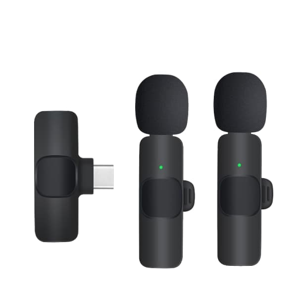 Kit 2x Mini langaton Lapela-mikrofoni Samsung Galaxy -puhelimelle