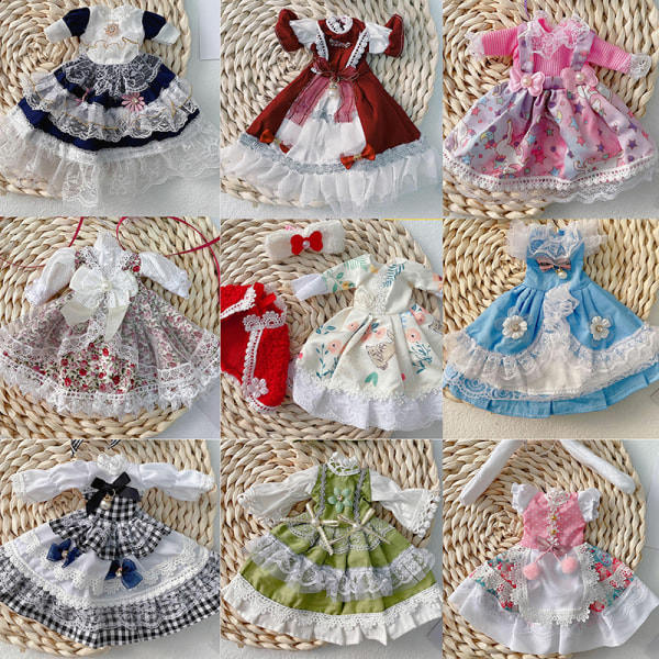 IC-tila 1/6 30 cm Dockan Vaatteet Baby Doll Prinsessamekko Tytöt D A5