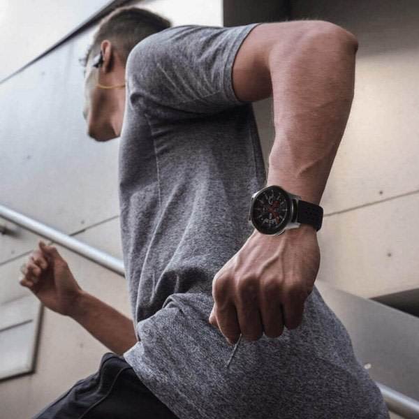 IC Samsung Gear S3 / Galaxy Watch 46 mm armbånd 22 mm Sort