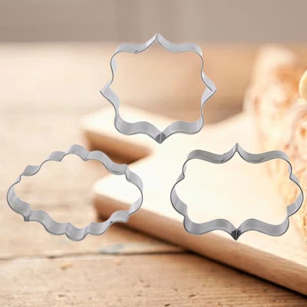 3 stk. kageforme i rustfrit stål Kreativ fotorammeform til kage