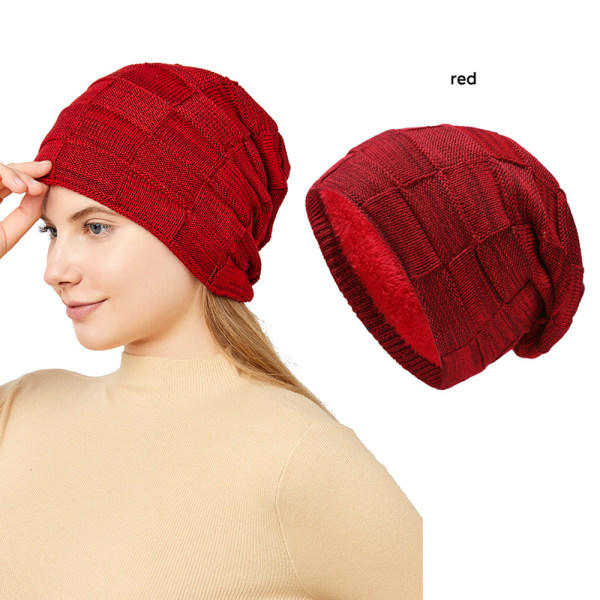 IC 2 stk Strikket lue med øreklaffer i fleece