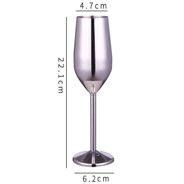 220ml Rustfrit Stål Vin Glas Juice Drink Champa Sølv