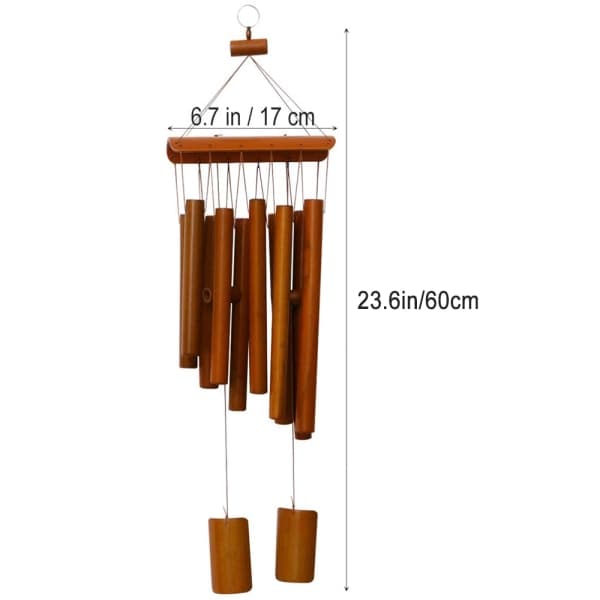 IC Presenter Bambu Vindklokker 10 Bambu Rør 60 Cm Vindklokker Træ Gave Havedekoration Klokkespil-