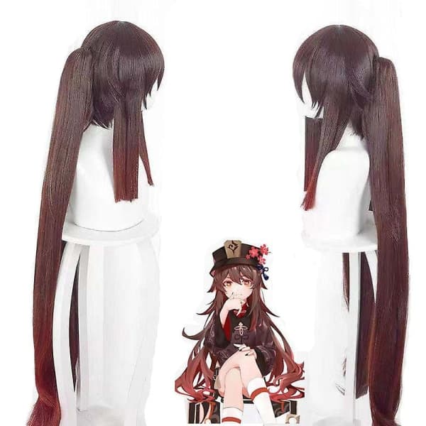 IC Valnöt cosplay paryk brun sort ansigtsskulptur cos spil paryk