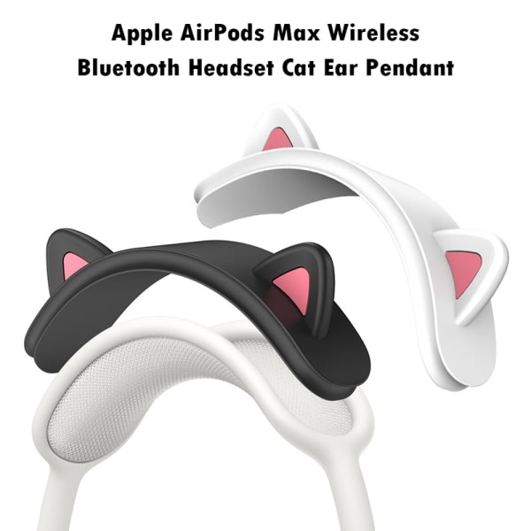 IC Cat Ears Silikon hörlurar Huvudbandsskydd för Air_sPods Max Black