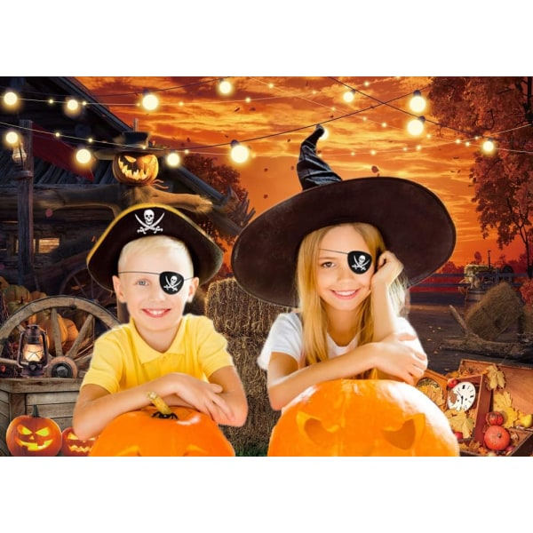 IC Pelottava Halloween-taustakuva valokuvausta varten 7x5FT Halloween-illallisen taustakuva juhliin Synkkä Paholainen Kurpitsa Pelätin Taustakuva Pelottava painajainen
