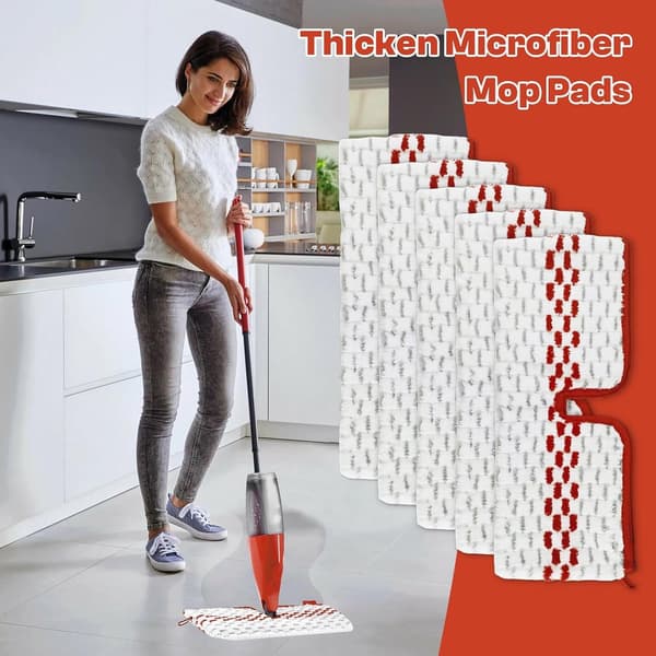 Egnet til Vileda Spray Mop Refill - 2-i-1 Genanvendelig Mikrofiberklud - Dobbeltsidet - til Alle Gulvtyper