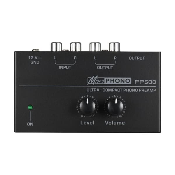PP500 Ultrakompakt Phono-forforsterker med volumkontroll og EU-plugg