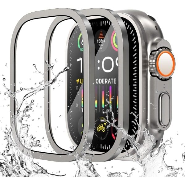 2-pack för Apple Watch Ultra 2 skal 49 mm, 9H IC