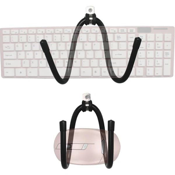 Keyboard Mouse Wall Mount Adjustable Rack for Full-Size & Foldable Keyboard