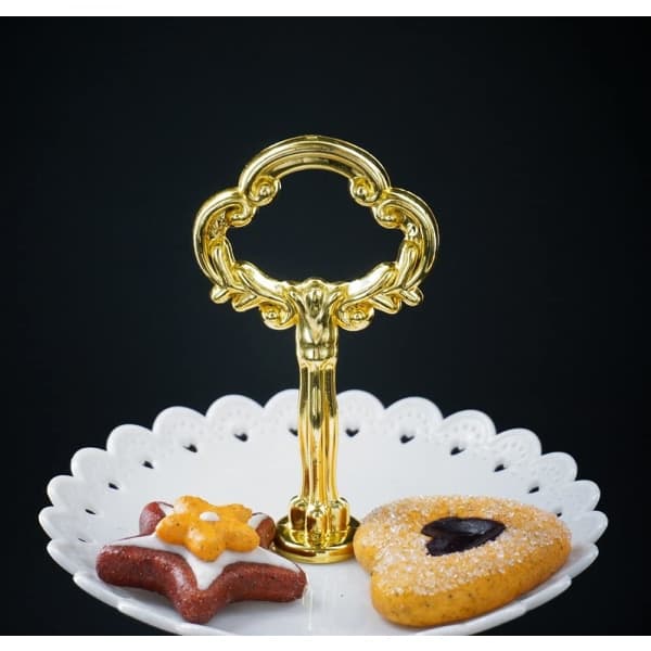 IC 3-etasjers Cupcake Stativ, Ostebrett Cupcake Dessert Stativ, Metall Hvit
