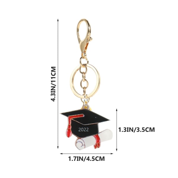Tofs Nøglering Graduation Gaver Hendes Graduation Gaver Giv Ham Cap (11CM, Sort) IC