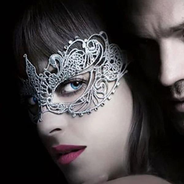 IC Maskerade Festmaske, Sølvblonder og Diamantmaske