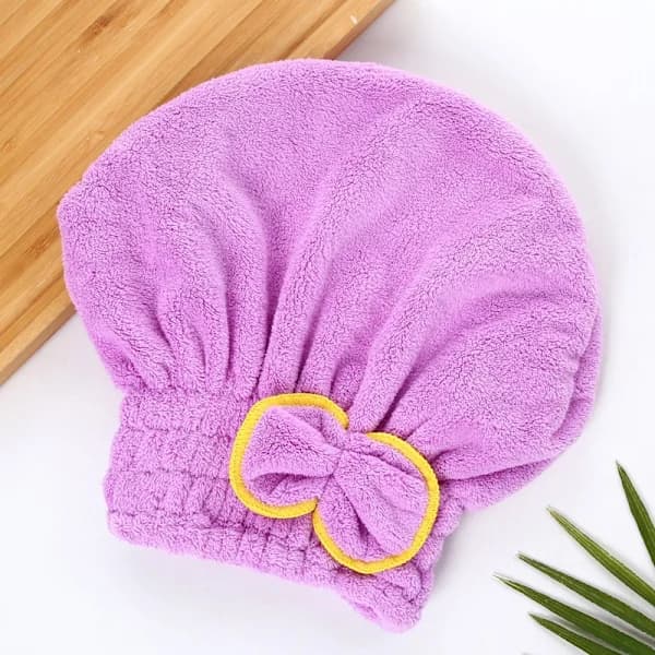Hårhåndklæde, Mikrofiber Hurtigtørrende Blød Vandabsorberende Hårhætte Bad Brusehåndklæde Turban