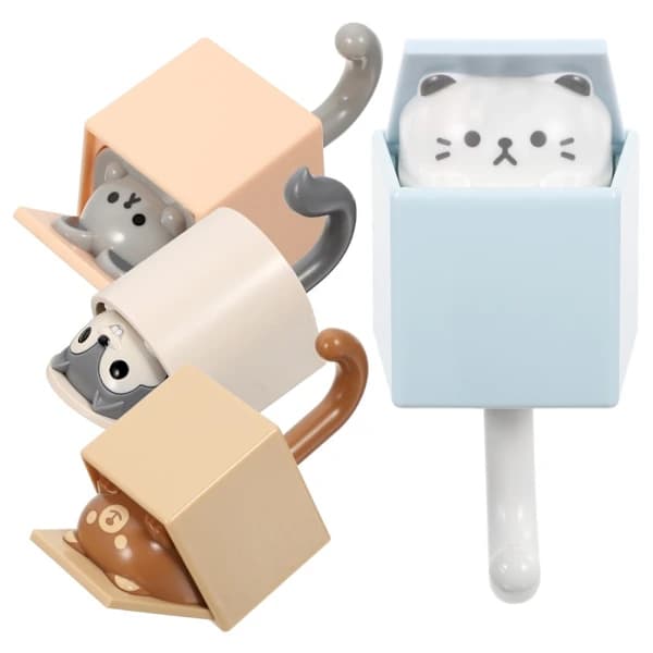 4 Cute Animal Wall Hooks Cartoon Wall Hooks Bathroom for Kitchen Office