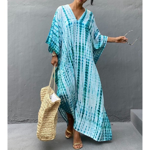 Överdimensionerad Kaftan Turkisk Kaftanvin Leopard för Kvinnor