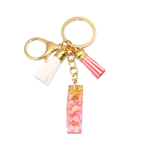 Söt første nyckelring A-Z bokstav glittrande glitternyckelring Premium väska Charm Nyckelring Tillbehör (I,4PCS) IC