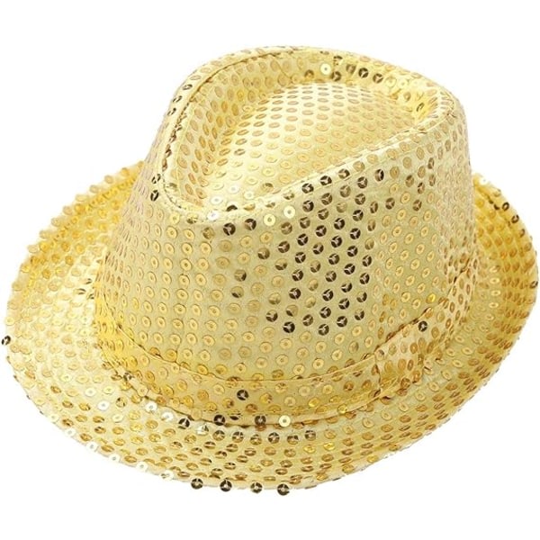 IC Glitterhatt / Hatt kanssa Paljett i Guld - Halloween & Maskerad