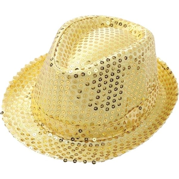 IC Glitterhatt / Hatt med Paljett i Guld - Halloween & Maskerad