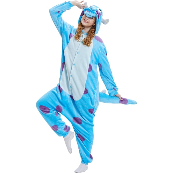 Onesies for kvinner, Onesies for voksne menn, Pyjamas-onesies, Enhjørning, Flanellpyjamas, Dyre-onesies, 3D hettegensere, Halloween, Julekostymer Sullivan L