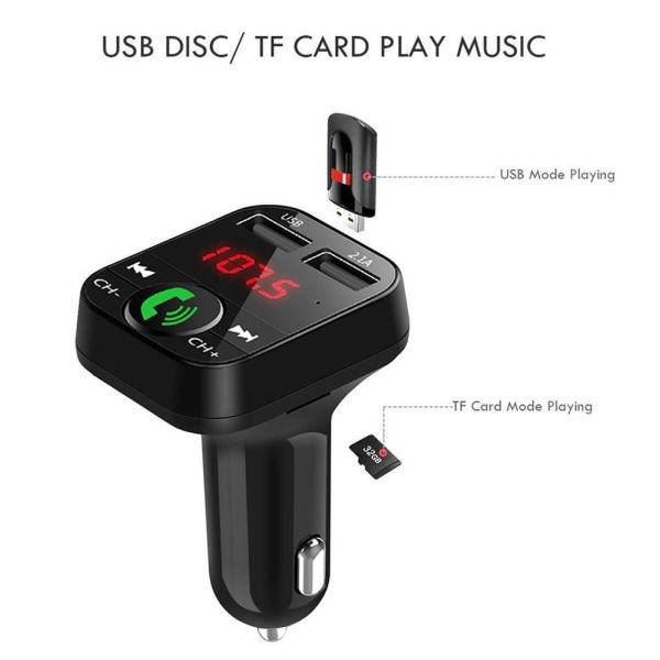 IC FM-sändare / Bluetooth-musikmottagare - Silver silver