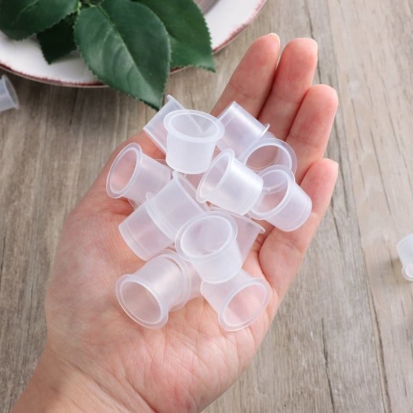 IC 100 st Tatueringsfärg Caps Cups Bläck-Cups Pigmentbehållare