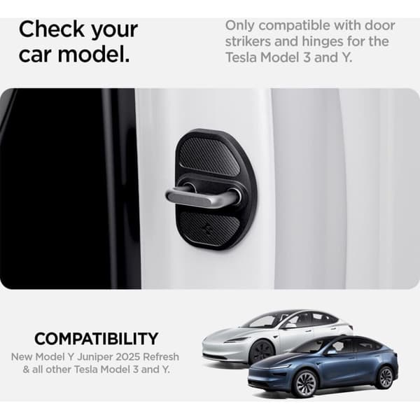 Tesla Dörrlåsskydd för Model Y 2025 & Model 3 2021-2023, Premium Enkel Installation Set om 4