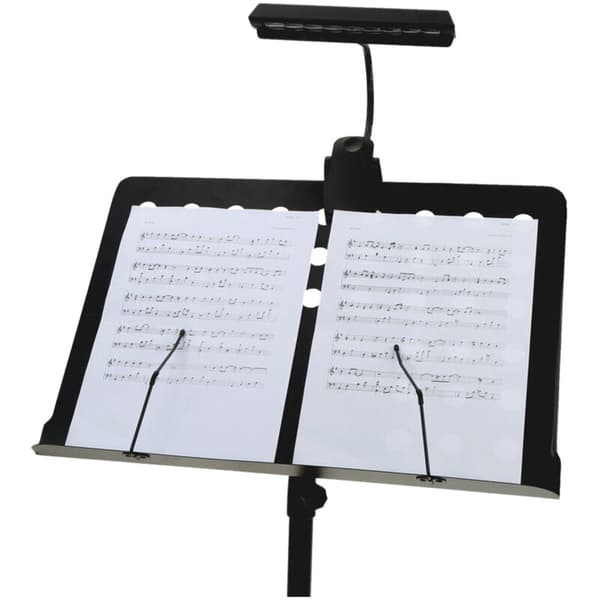 9 LED-leselys LED-klemmelampe for notestativ Piano Svart