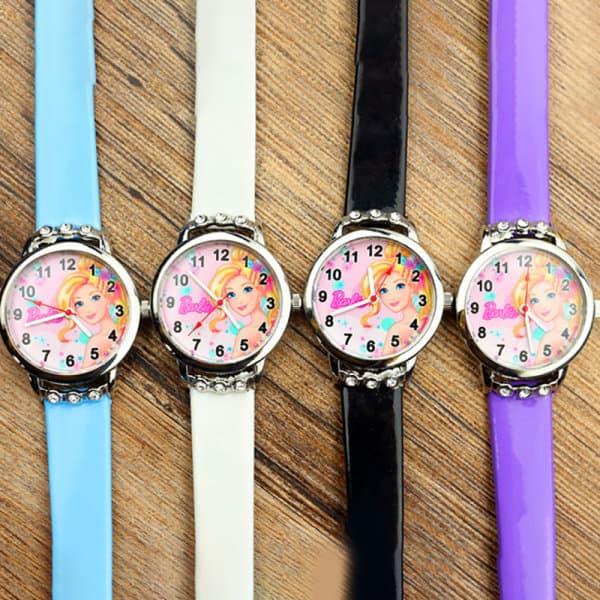 36MM Barbie Barn Kello Timantti Kellon Muoti Tyttöjen Kello Pink