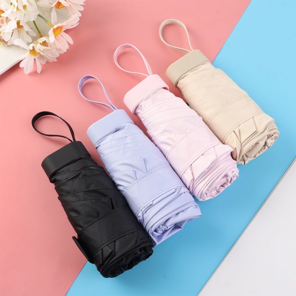 Foldbar Ultra Let Mini Paraply SORT black