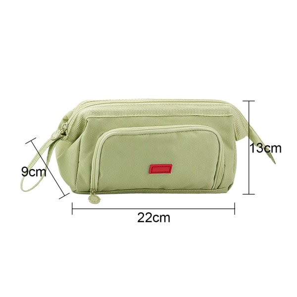 IG Dubbellagers båtformede pennväska med stor kapacitet multifunktion grøn