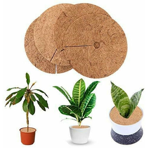 Dækningsskiver, vinterbeskyttelse til potteplanter, plantebeskyttelsesmåtte, biologisk nedbrydelig kokosmåtte til havearbejde, 20 cm