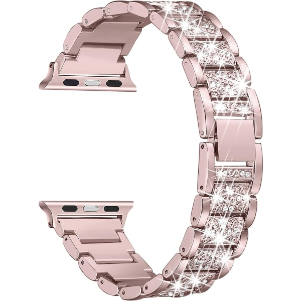 IC Band kompatibla med Apple Watch Band 38 mm 40 mm 41 mm 42 mm 44 mm 45 mm iWatch-serien, metallarmband justerbart armband