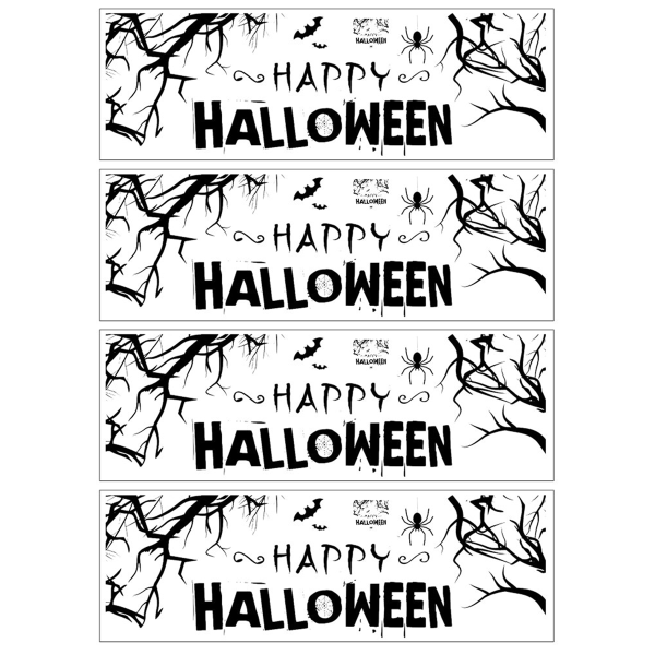 4 kpl Halloween-teemaseinätarra lastenhuoneen ikkunaan