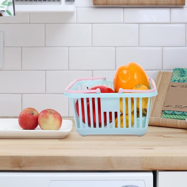 4-pakning Mini Handlekurv Leketøy - Plast med Håndtak - For Barns Lek
