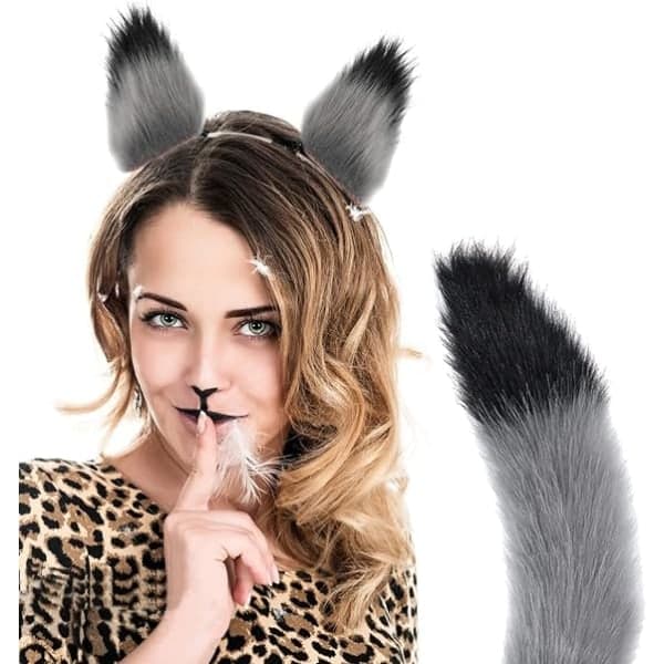 IC Fuskpäls Kattsvansset: Halloween & Jul Cosplay Accessoar
