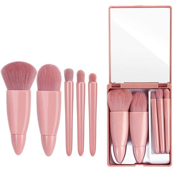 IC Ögonskugga Foundation Makeup Verktyg med Spegel 5 Stycken Borste Set