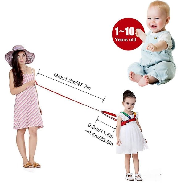 IC 2-i-1 Baby Säkerhetssele Barnkoppel Gåhandtag Bälte