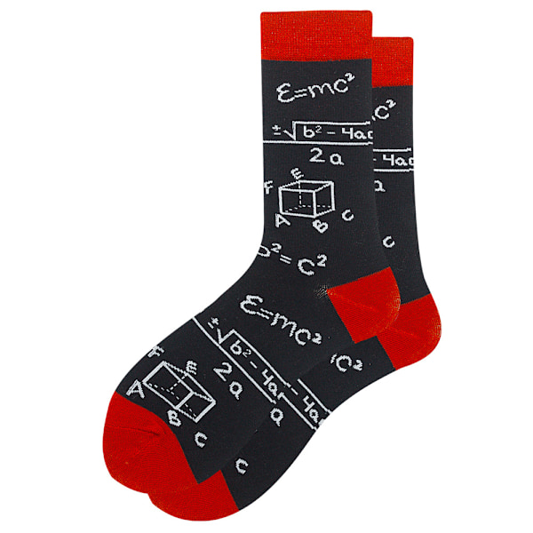 5 kpl pillerishakkinappula-miesten sukat Resident Evil -puolipitkät sukat punaviinisukat taskukello olutmerkki naisten sukat Mathematical equation (5pair) 38~45 yards