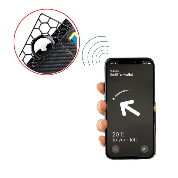 2 kpl AirTag -pidikettä lompakolle, kotelo Apple AirTag IC:lle