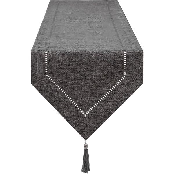 IC Grå Linnelöpare 32 x 180 cm, Högkvalitativ Bordslöpare, Enkel Bordslöpare, Modern, Lätt att Sköta för Matbord