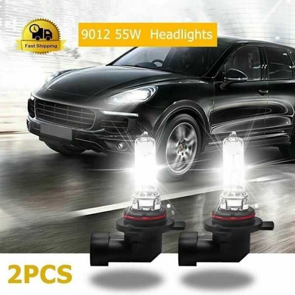 2 st 9012 HIR2 PX22D Bilstrålkastare 12V 55W Klar Halogen Projektorlampa Ersättning, Dimljus DRL Lampa..DEBUNS